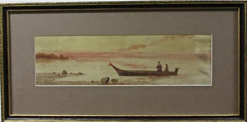 Thomas Mower Martin (1838-1934) - Two Native Women Arriving On Shore