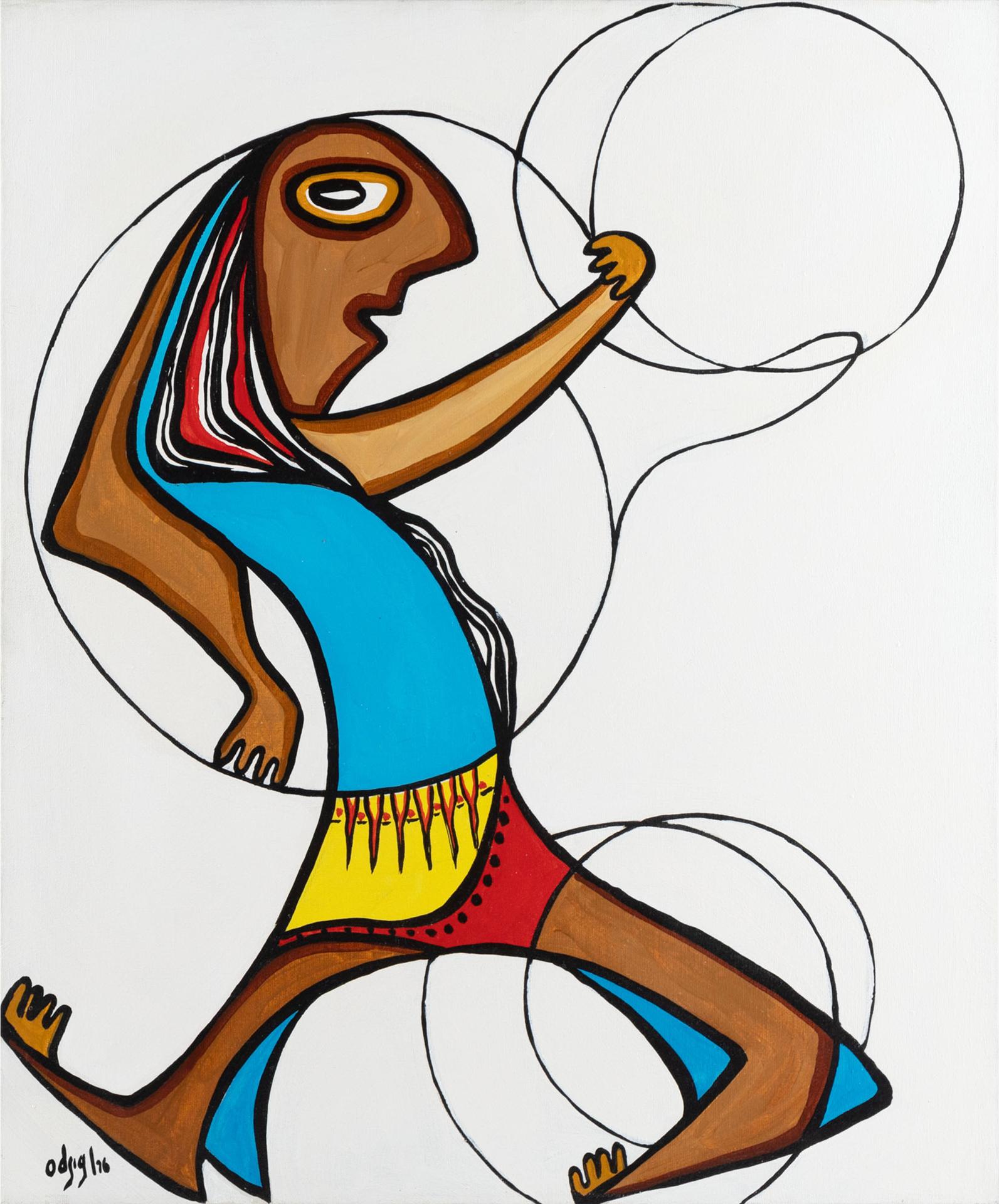 Daphne Odjig (1919-2016) - Boy Hoop Dancer, 1996