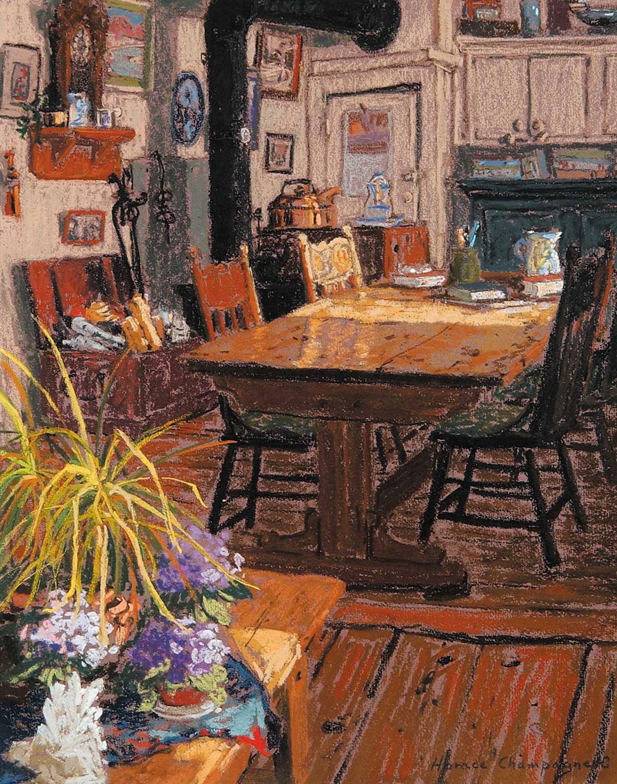 Horace Champagne (1937) - Still Life with Crystal's and McLary Easy, Copper Kettle