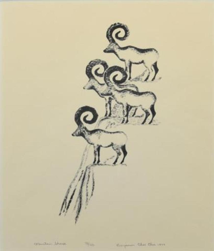 Benjamin Chee Chee (1944-1977) - Mountain Sheep