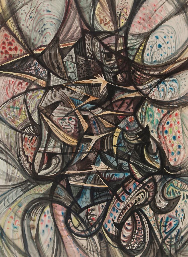 William John Bertram Newcombe (1907-1969) - Abstract Composition