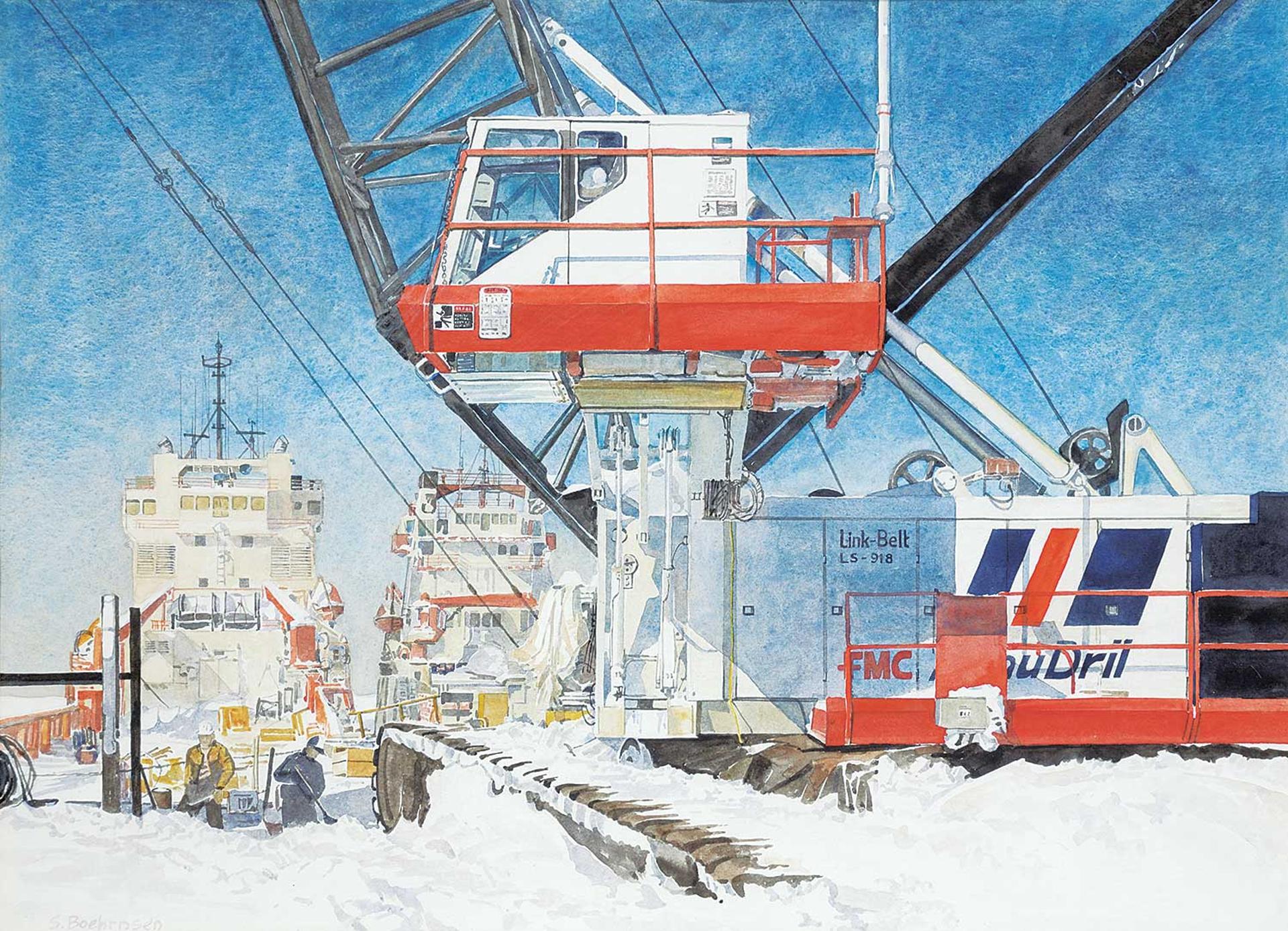Sylvia Boehrnsen (1926-2024) - Untitled - Waterfront Crane