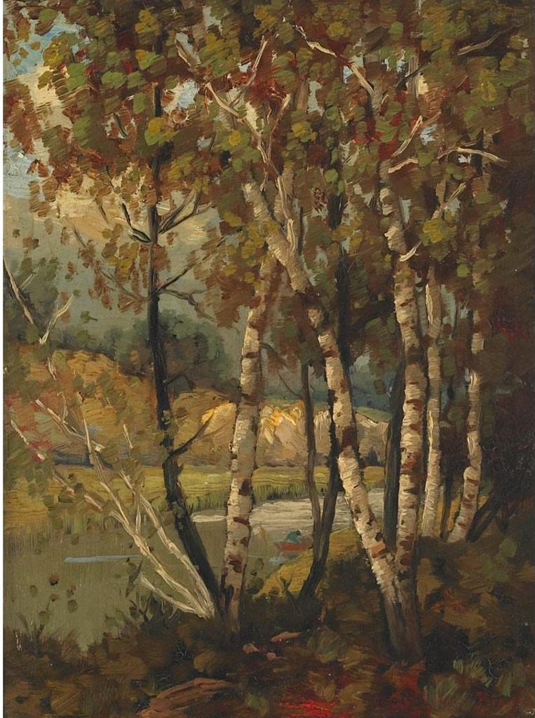 Joseph Archibald Browne (1862-1948) - Birches By A Lake