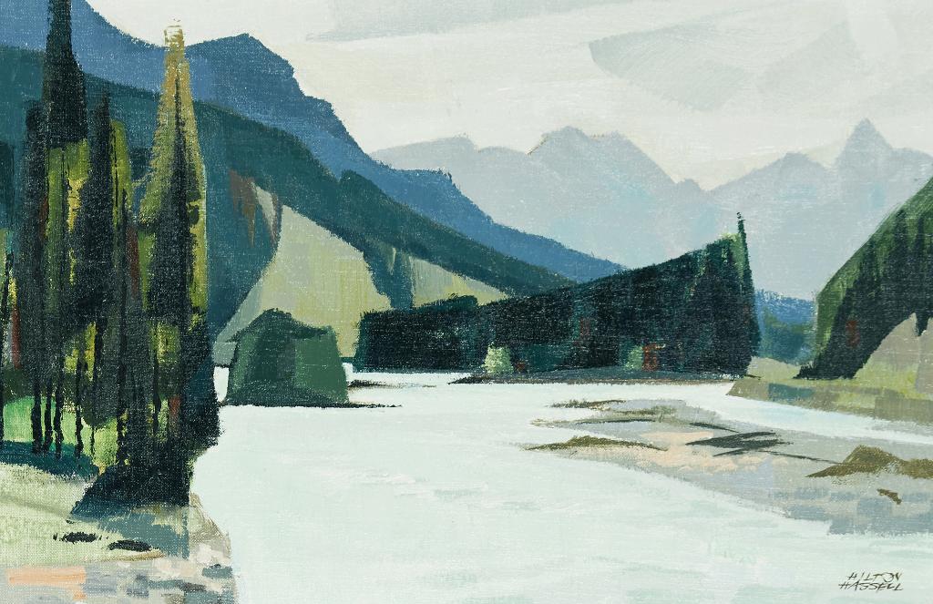 Hilton MacDonald Hassell (1910-1980) - Kicking Horse River (Near Field, B.C.)