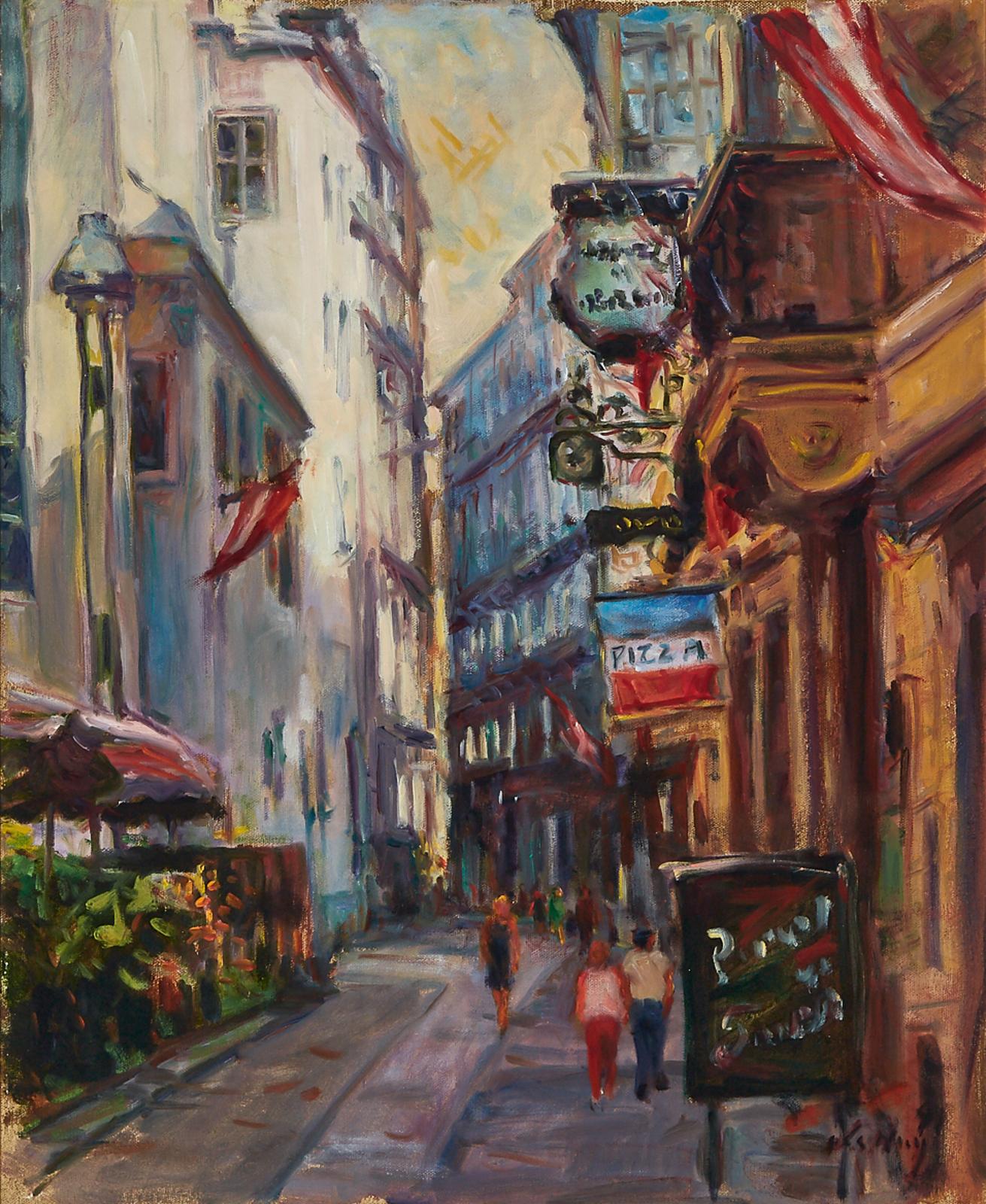 Kunhuang Huang (1931) - Street In Vienna, 1991