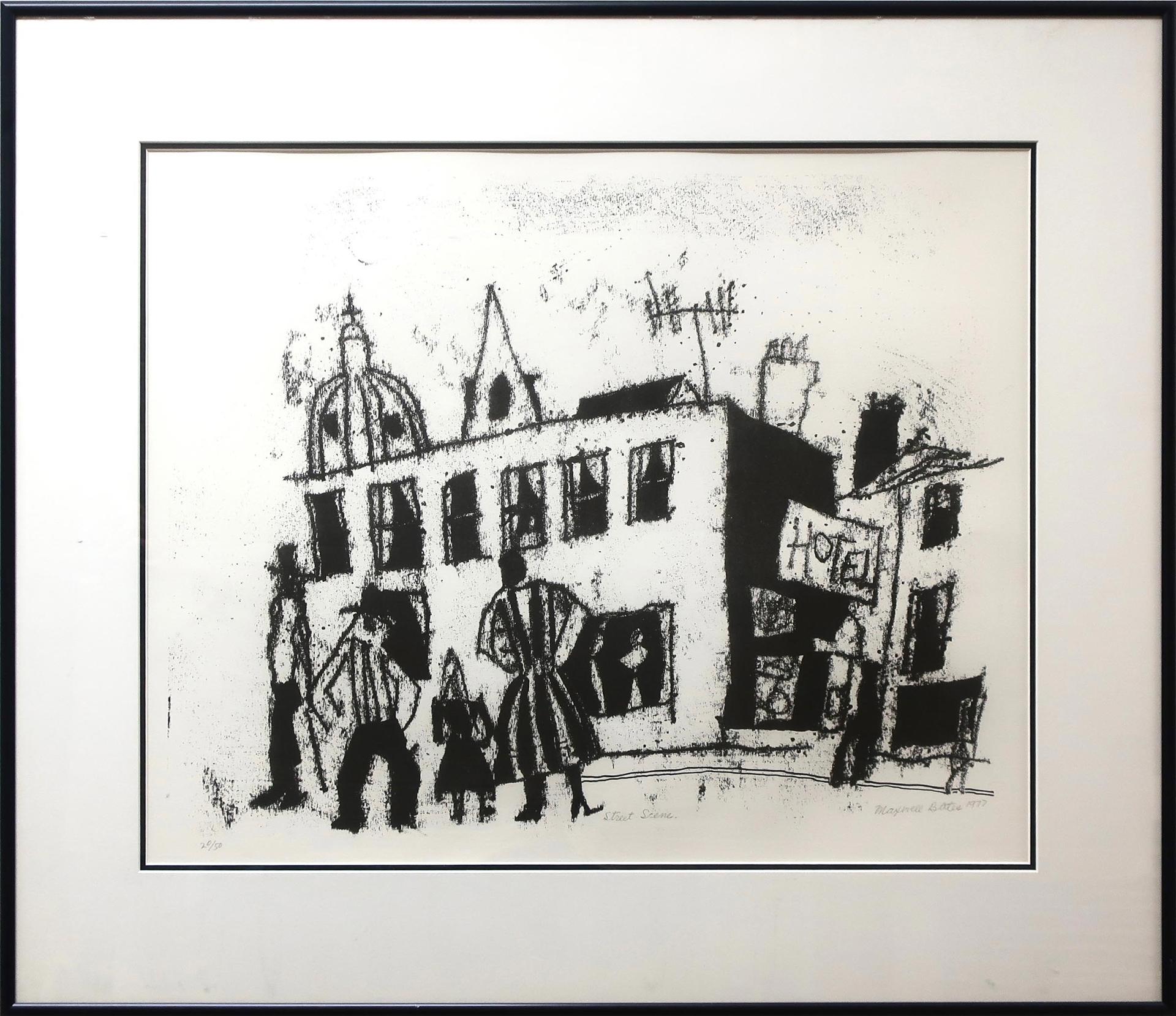 Maxwell Bennett Bates (1906-1980) - Street Scene