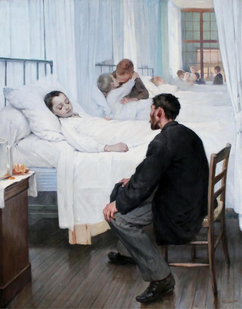 Marc-Aurèle de Foy Suzor-Coté (1869-1937) - THE VISIT; ca 1905