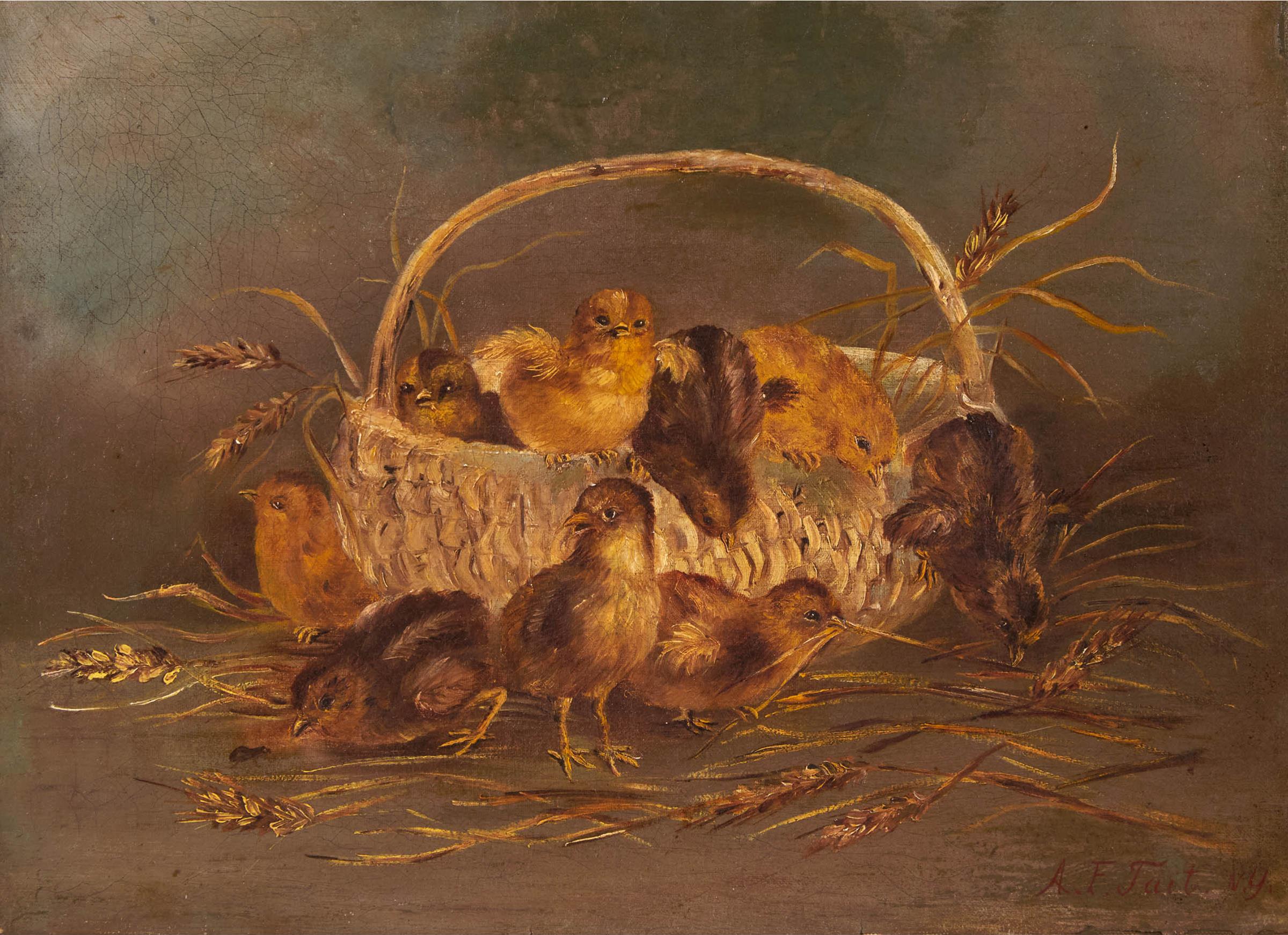 Arthur Fitzwilliam Tait (1819-1905) - Chickens In The Straw