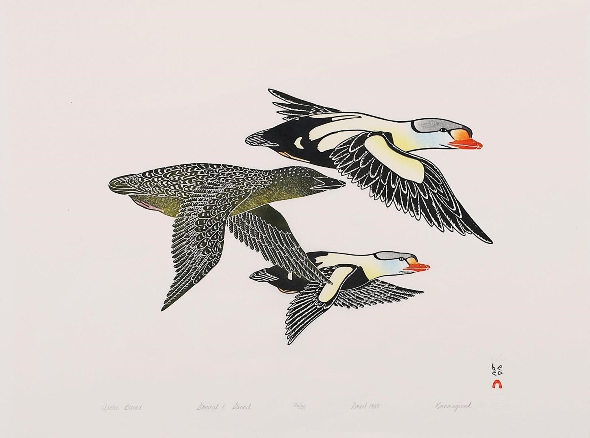 Kananginak Pootoogook (1935-2010) - Arctic Bound; 1989