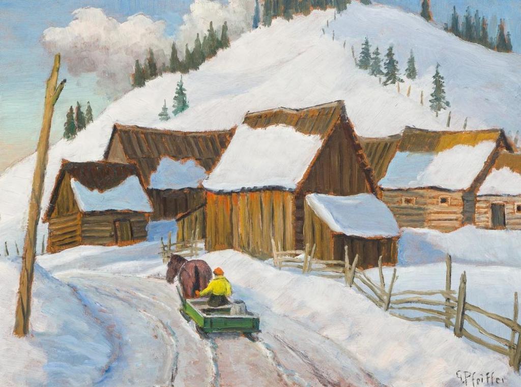 Gordon Edward Pfeiffer (1899-1983) - Old Barns