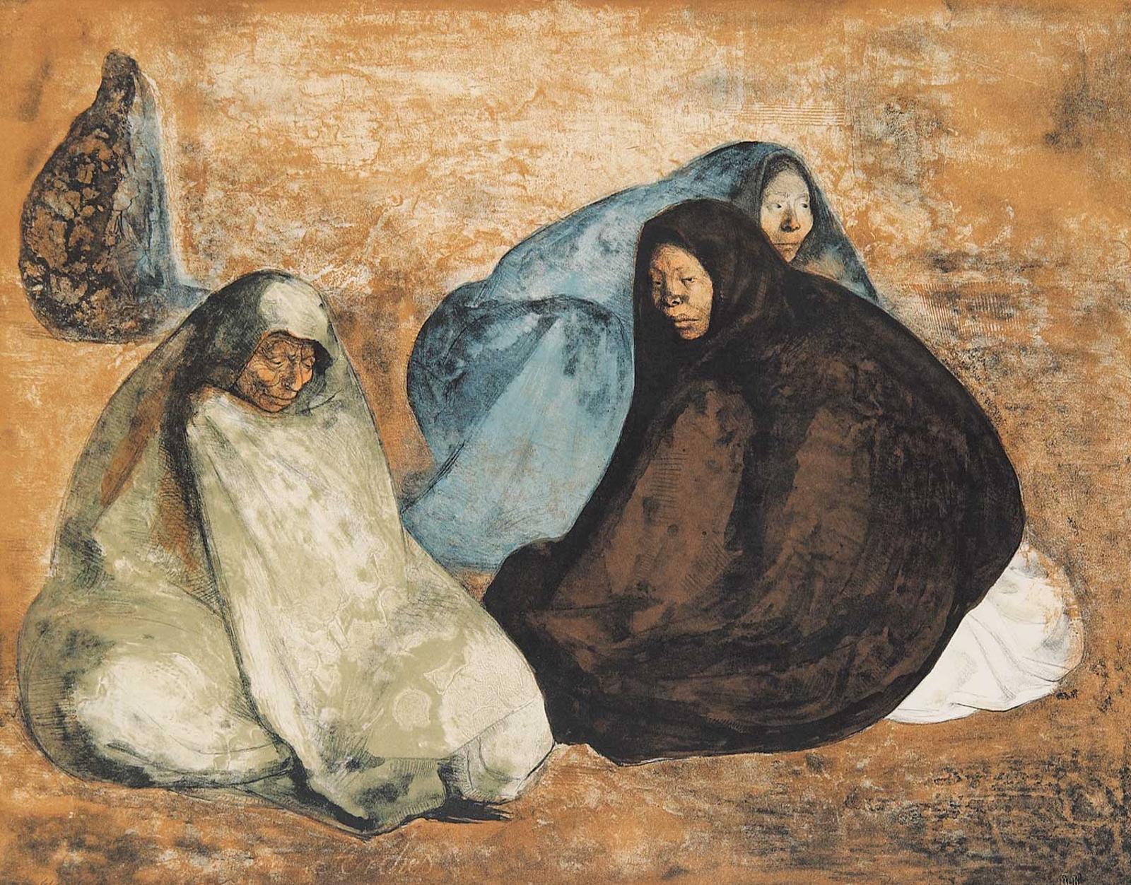 Francisco Zuniga (1912-1998) - Untitled - Grupo de Mujeres Sentatas  #61/92