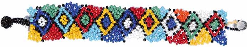 First Nations Basket School - Untitled - Multicolored Beaded Bracelet