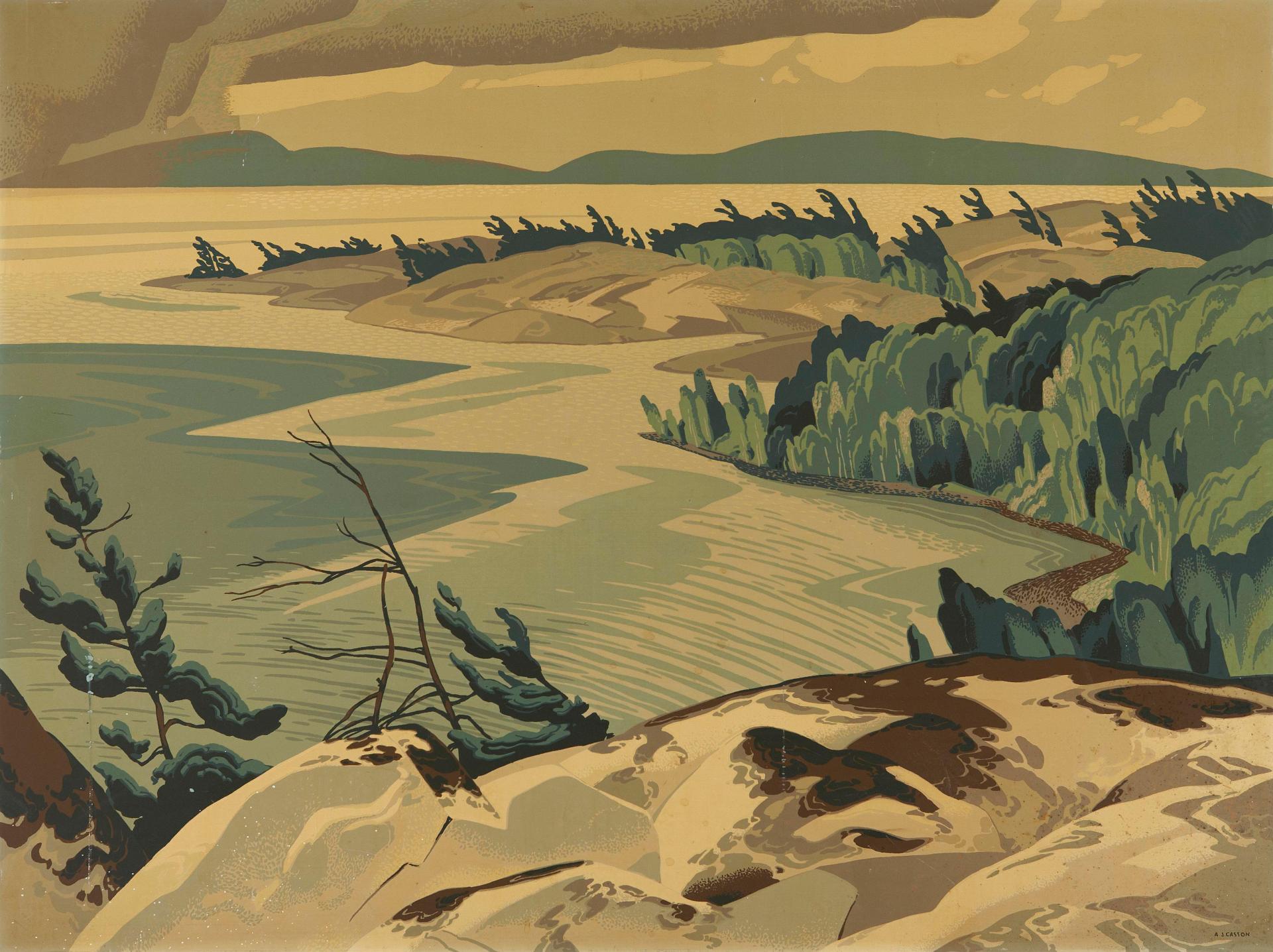 Alfred Joseph (A.J.) Casson (1898-1992) - Fisherman's Point, McGregor Bay