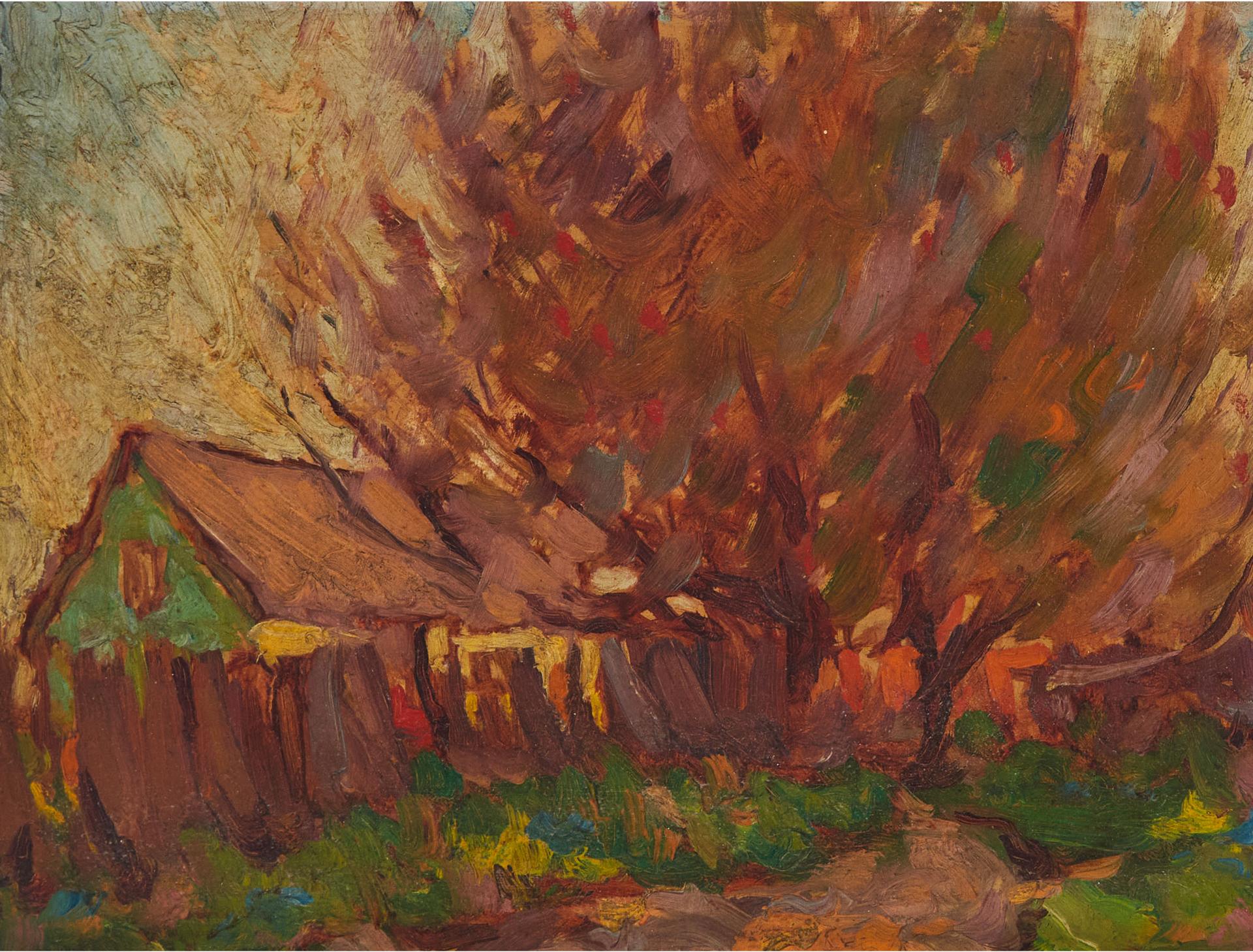 Frederick Nicholas Loveroff (1894-1960) - Untitled (Cabin And Tree)