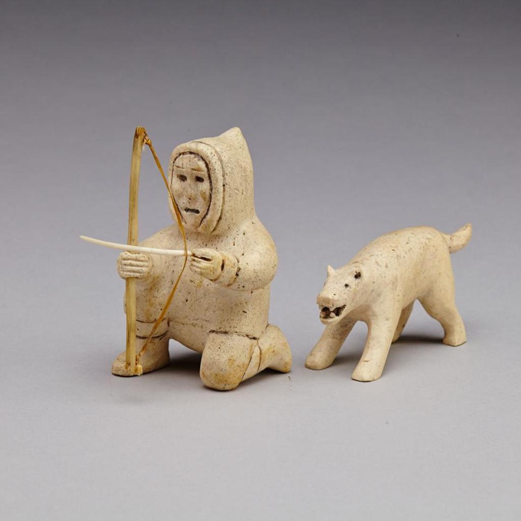 Elisapee Kanangnaq Ahlooloo (1918) - Hunter And Dog