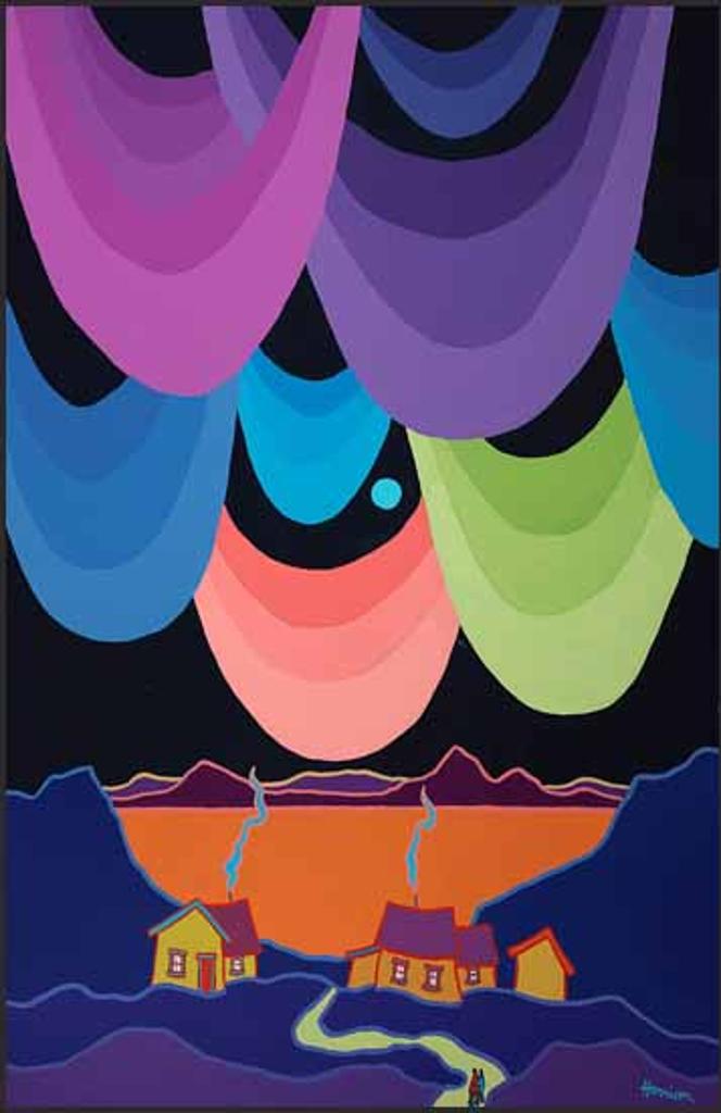 Ted Harrison (1926-2015) - Aurora Borealis