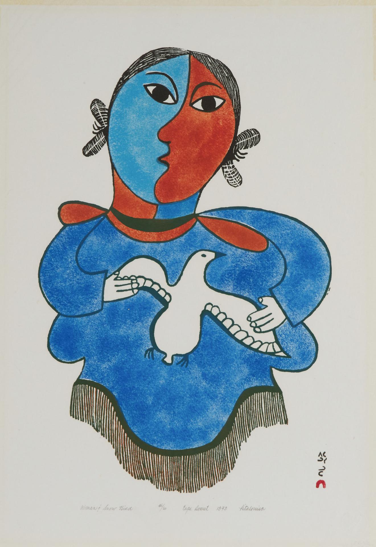 PITALOOSIE SAILA - Woman And Snow Bird