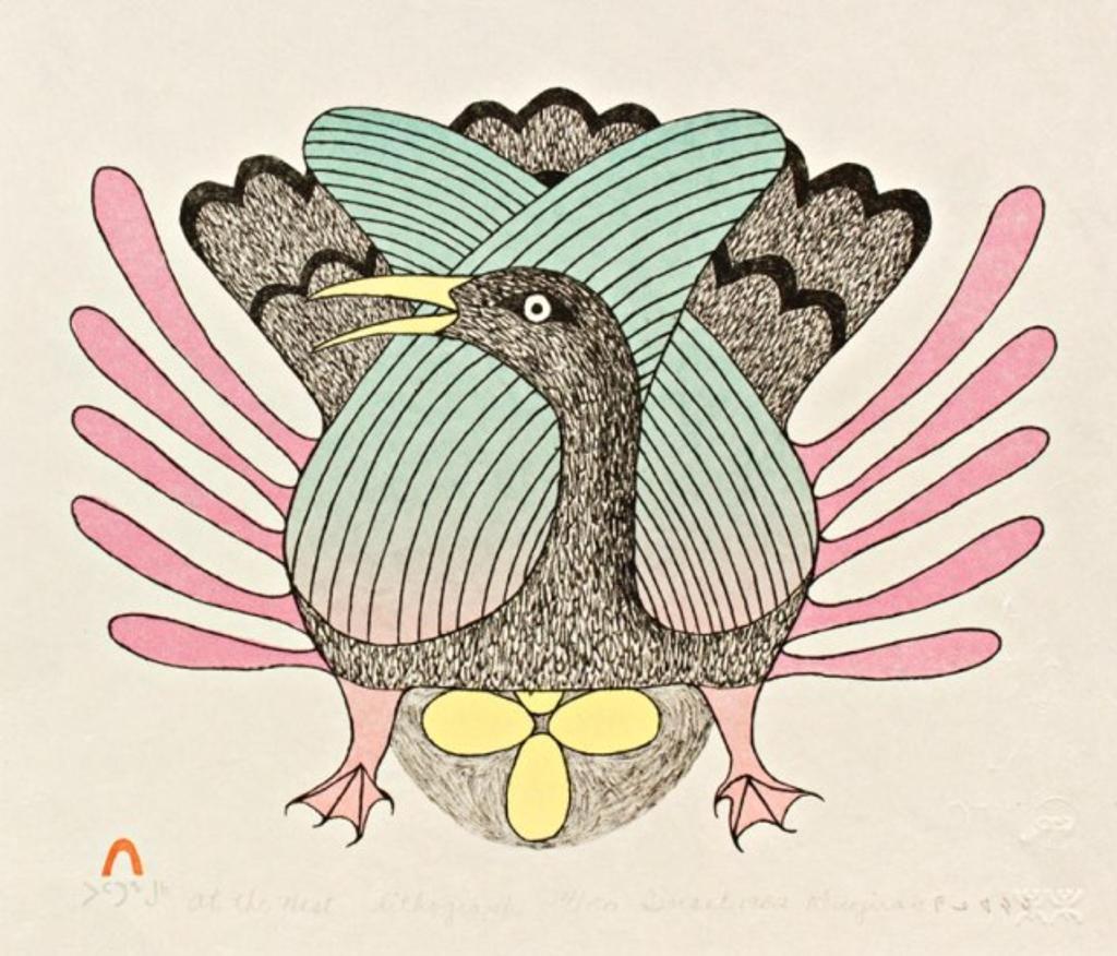 Kenojuak Ashevak (1927-2013) - At the Nest