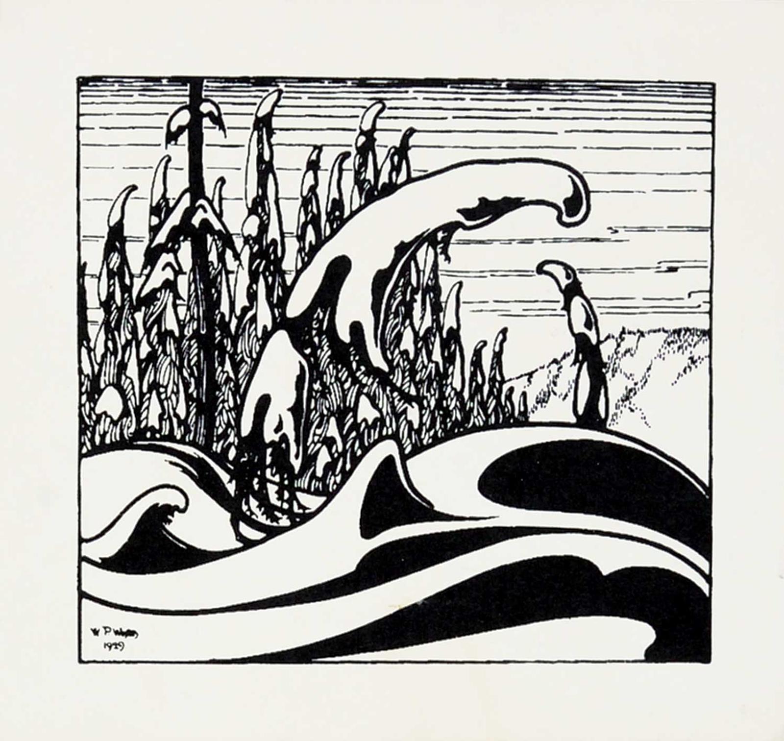 William Percival (W.P.) Weston (1879-1967) - Untitled - Winter Scene 1929