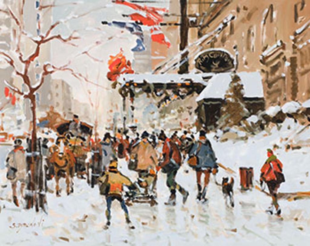Serge Brunoni (1938-2020) - Montréal, sur le trottoir de la ville