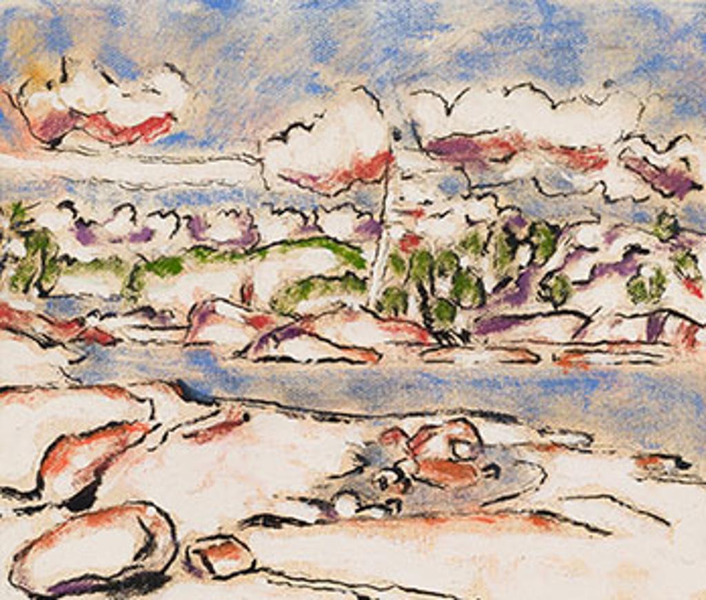 David Browne Milne (1882-1953) - Rock Pool, Six Mile Lake, Muskoka, Ontario