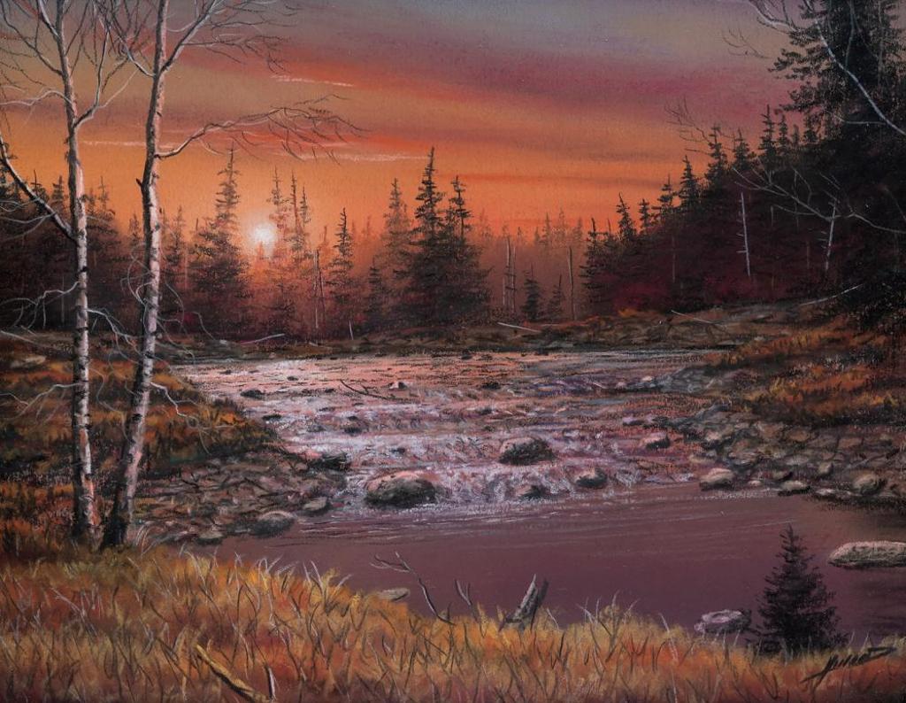 Bob Millard (1947-2014) - Untitled - Stream at Sunset