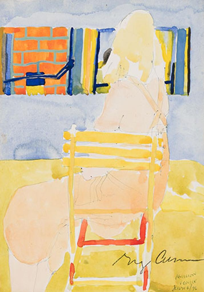 Gregory Richard Curnoe (1936-1992) - Sheila at the Canadian Pavillion