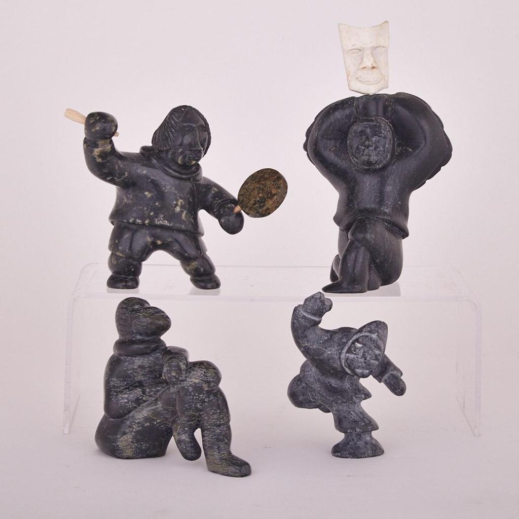 Kumajuk Papikatu (1981) - Drum Dancer; Figure With Mask; Dancing Figure; Seated Figure
