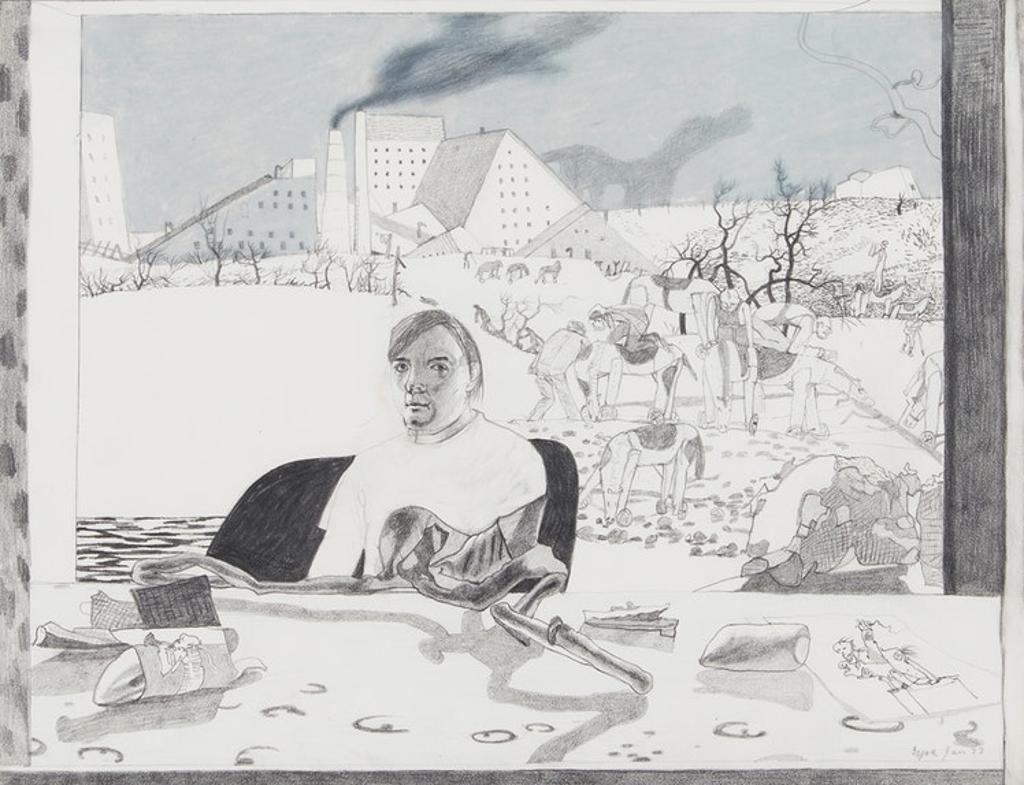 Ivan Kenneth Eyre (1935-2022) - Untitled (Landscape with Wheeled Horses)