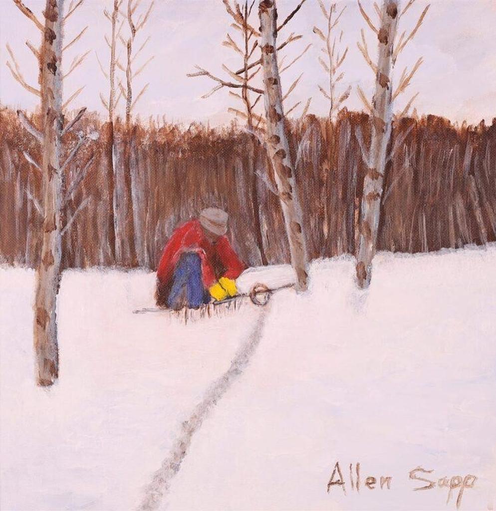 Allen Fredrick Sapp (1929-2015) - Man Setting Up Trap; 2003