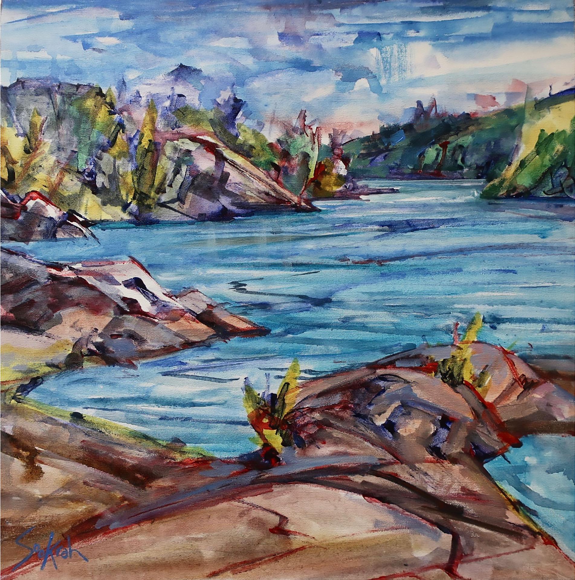 Andrew Sookrah - Untitled (Rocky Shoreline)