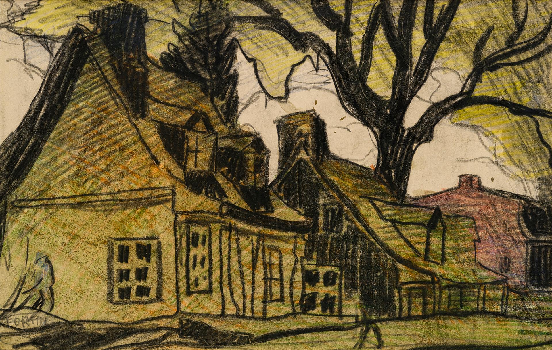 Marc-Aurèle Fortin (1888-1970) - Maisons du Bas-du-Sault, n. d.