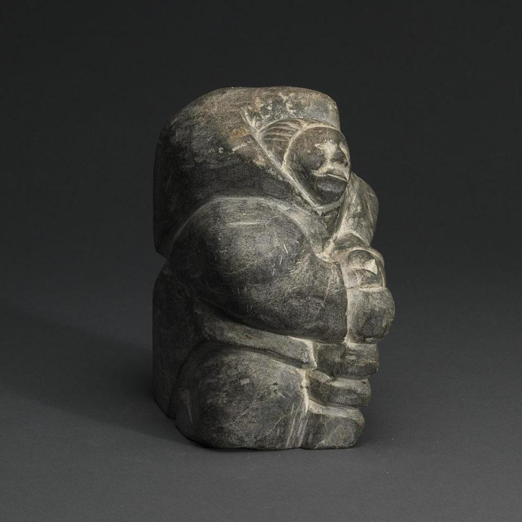 Paul Toolooktook (1947-2003) - Woman Building An Inukshuk