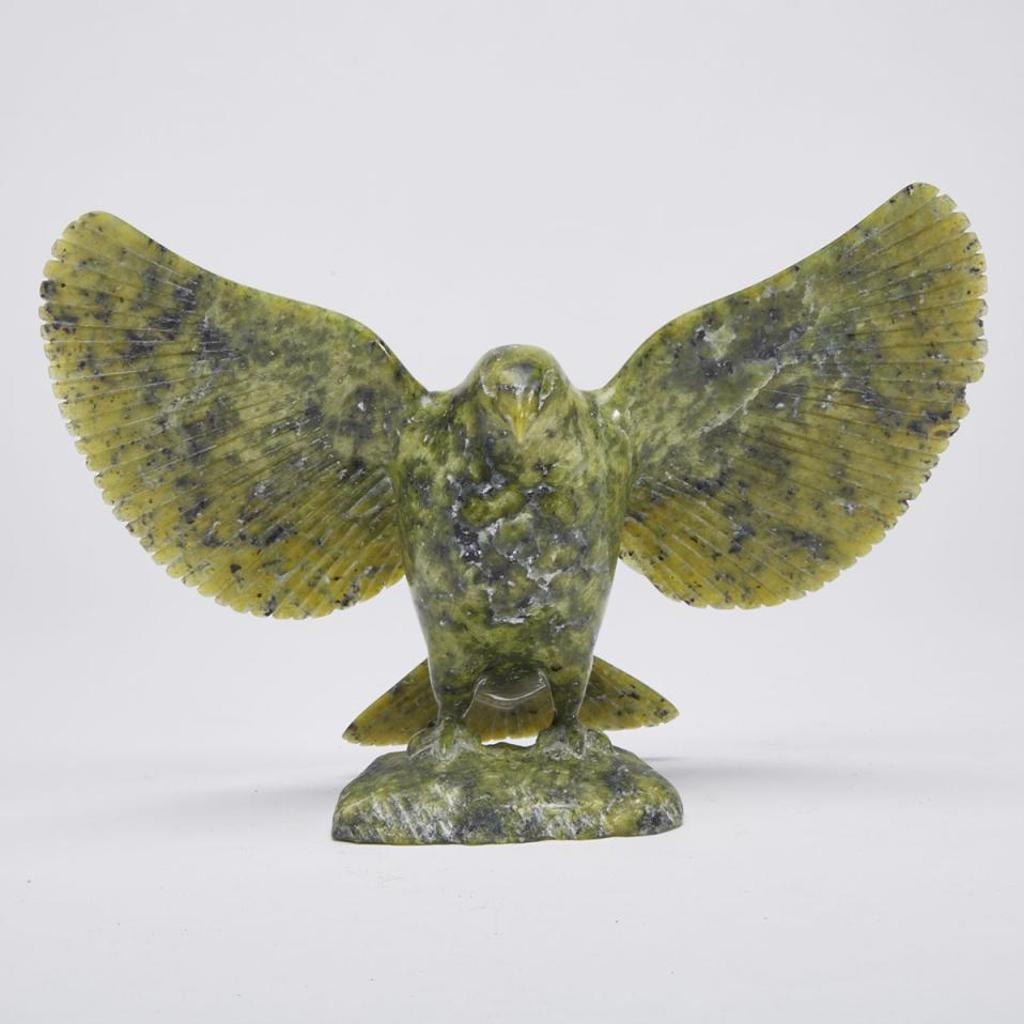 Pitseolak Qimirpik (1986) - Standing Hawk With Outstretched Wings