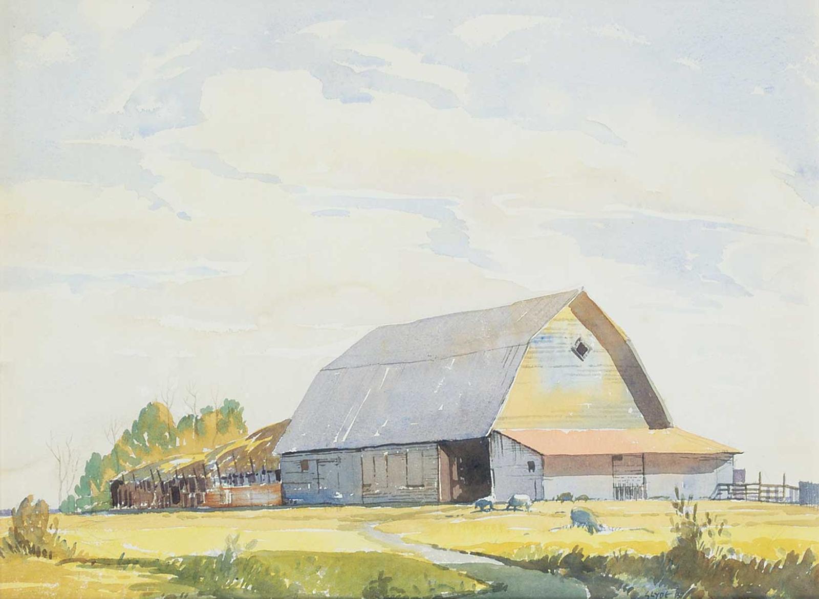 Henry George Glyde (1906-1998) - Untitled - Old Barn Near Lethbridge