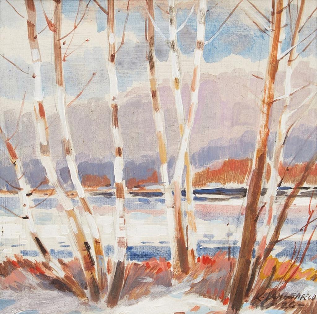 Kl Langenfeld (1926-2018) - Beech Trees by the Shoreline