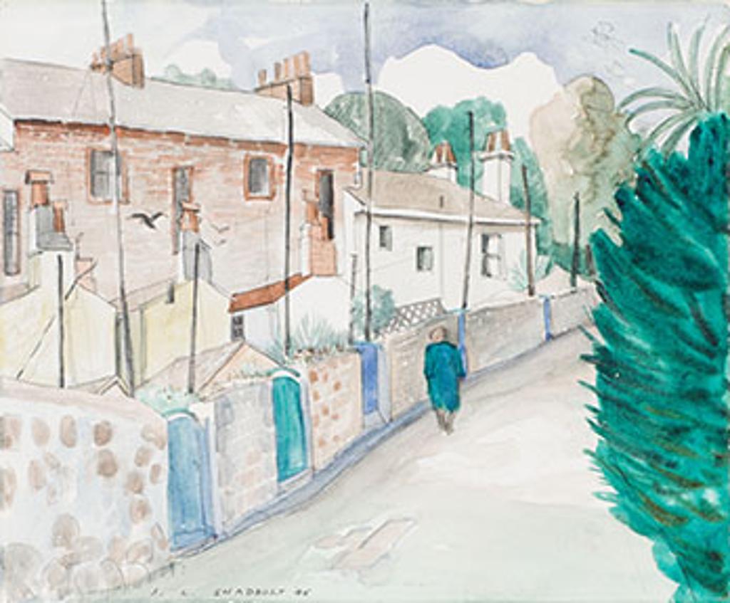 Jack Leaonard Shadbolt (1909-1998) - Lane Entrance to Botanical Gardens, Penzance, Cornwall