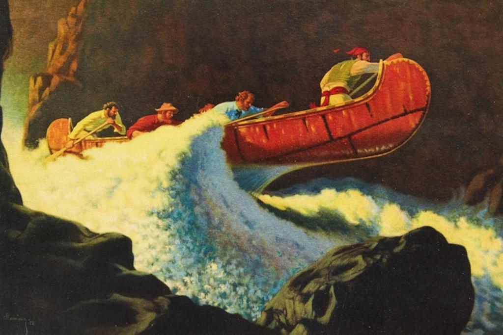 Arthur Henry Howard Heming (1870-1940) - MacKenzie Crossing the Rockies