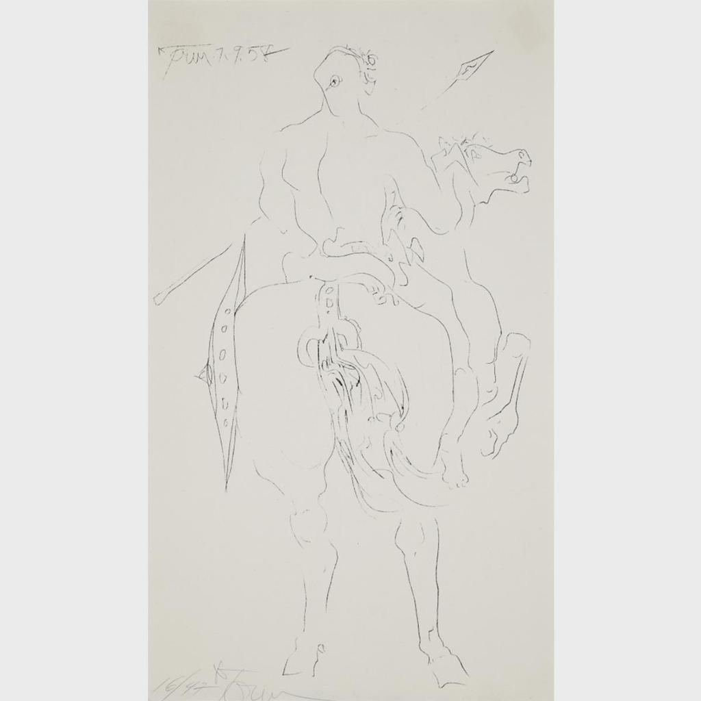 Harold Barling Town (1924-1990) - Warrior On Horseback