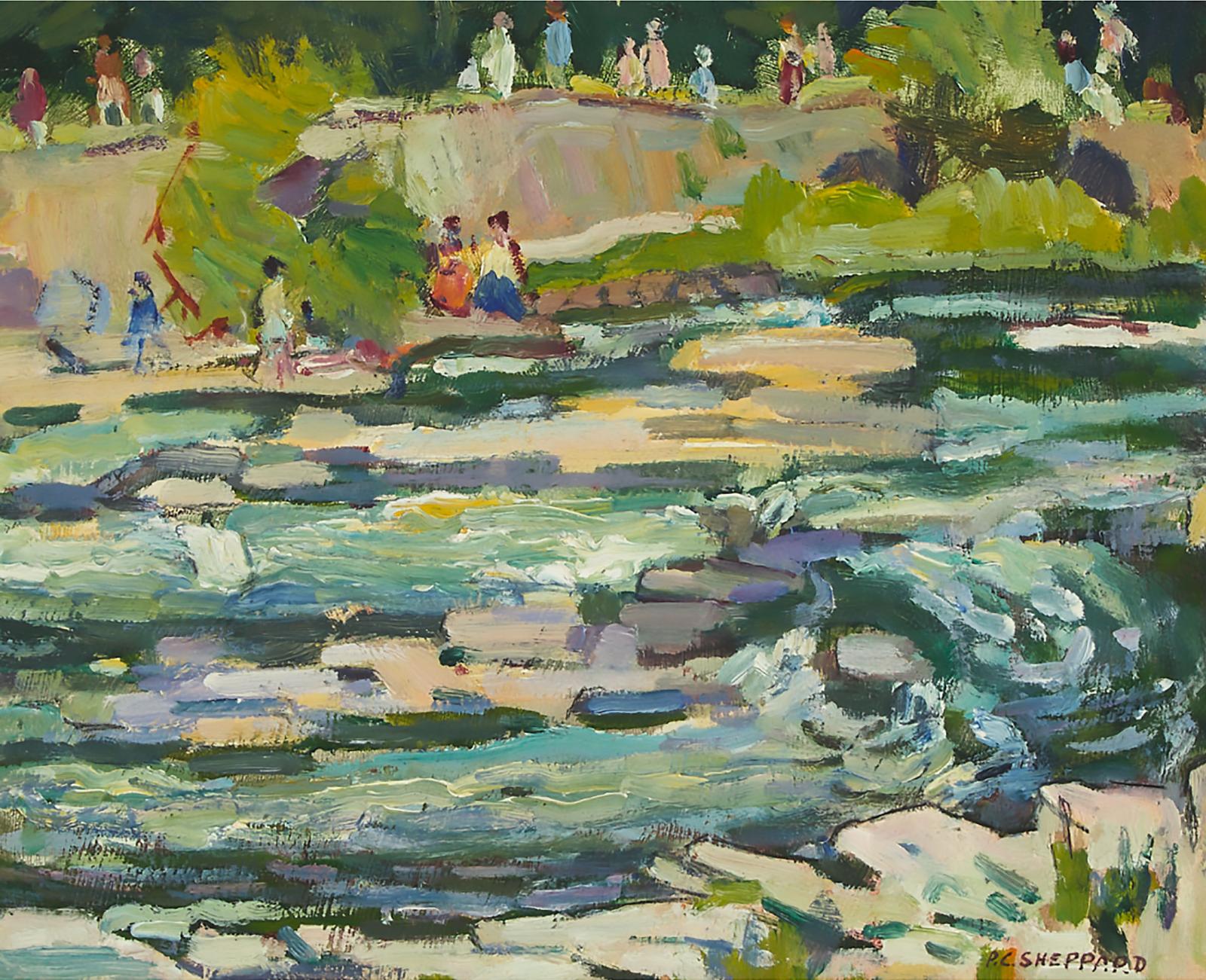 Peter Clapham (P.C.) Sheppard (1882-1965) - Sunday Afternoon Picnic By The Humber River, C.1932