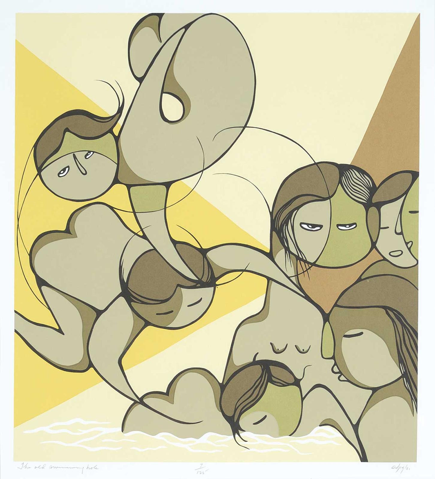 Daphne Odjig (1919-2016) - The Old Swimming Hole #7/125
