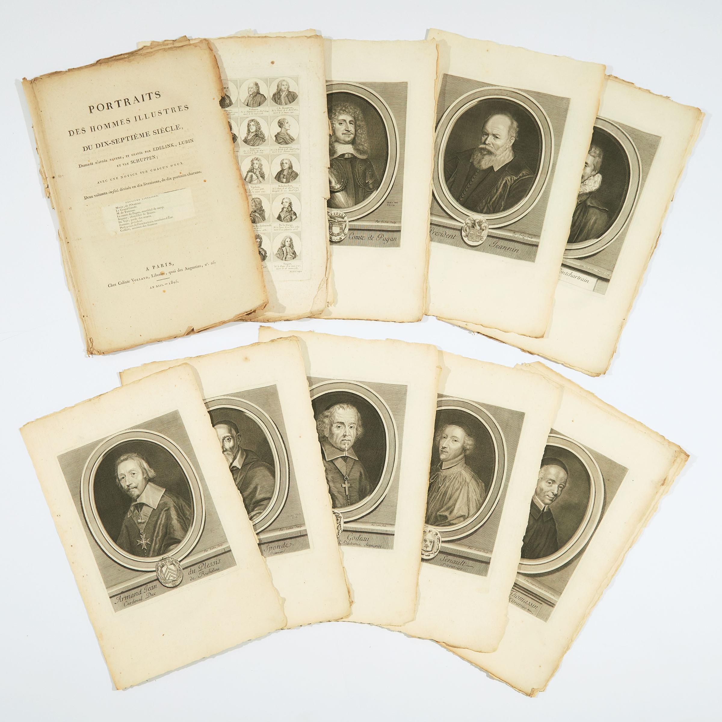 Gérard Edelinck (1640) - Portraits Des Hommes Illustres Du Dix-Septième Siècle, Ca. 1805