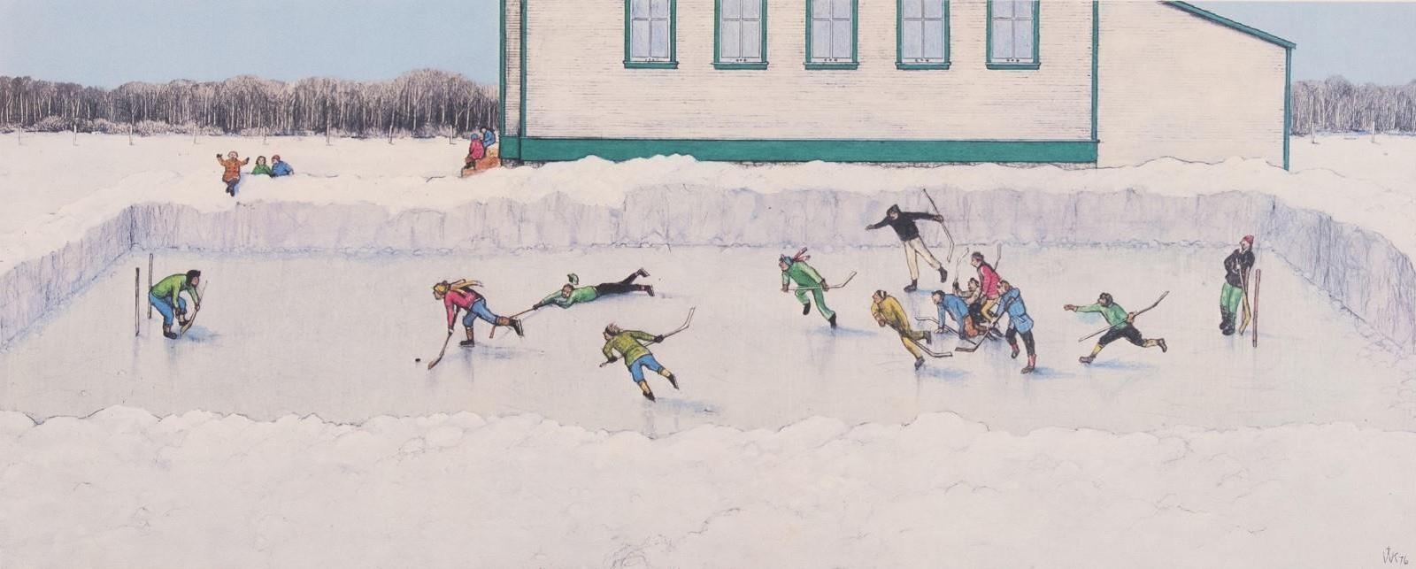 William Kurelek (1927-1977) - Breakaway; 1976
