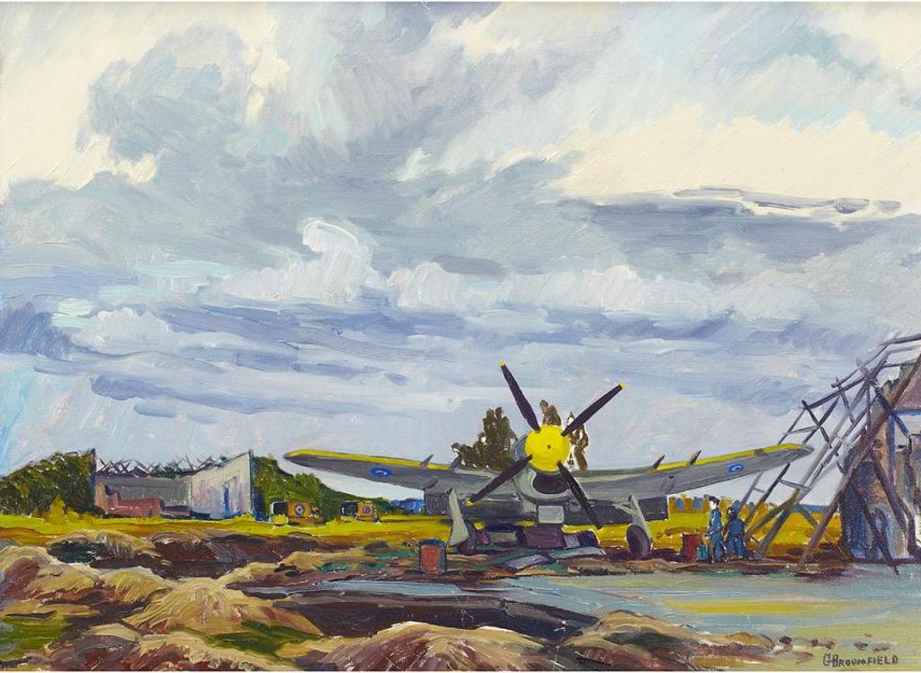 Adolphus George Broomfield (1906-1992) - Working On A 143 Typhoon Fighter, Eindhoven, Holland, 1944