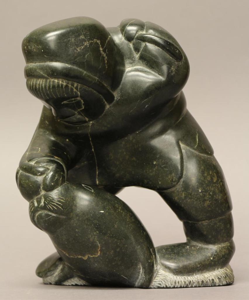 Isa Kasudluak (1917-1998) - Hunter With Seal