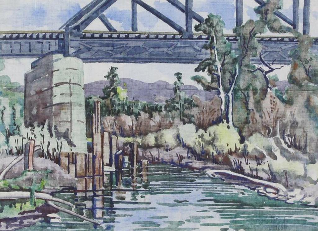 James (Jim) McLaren Nicoll (1892-1986) - C.P.R. Bridge, West Bowness
