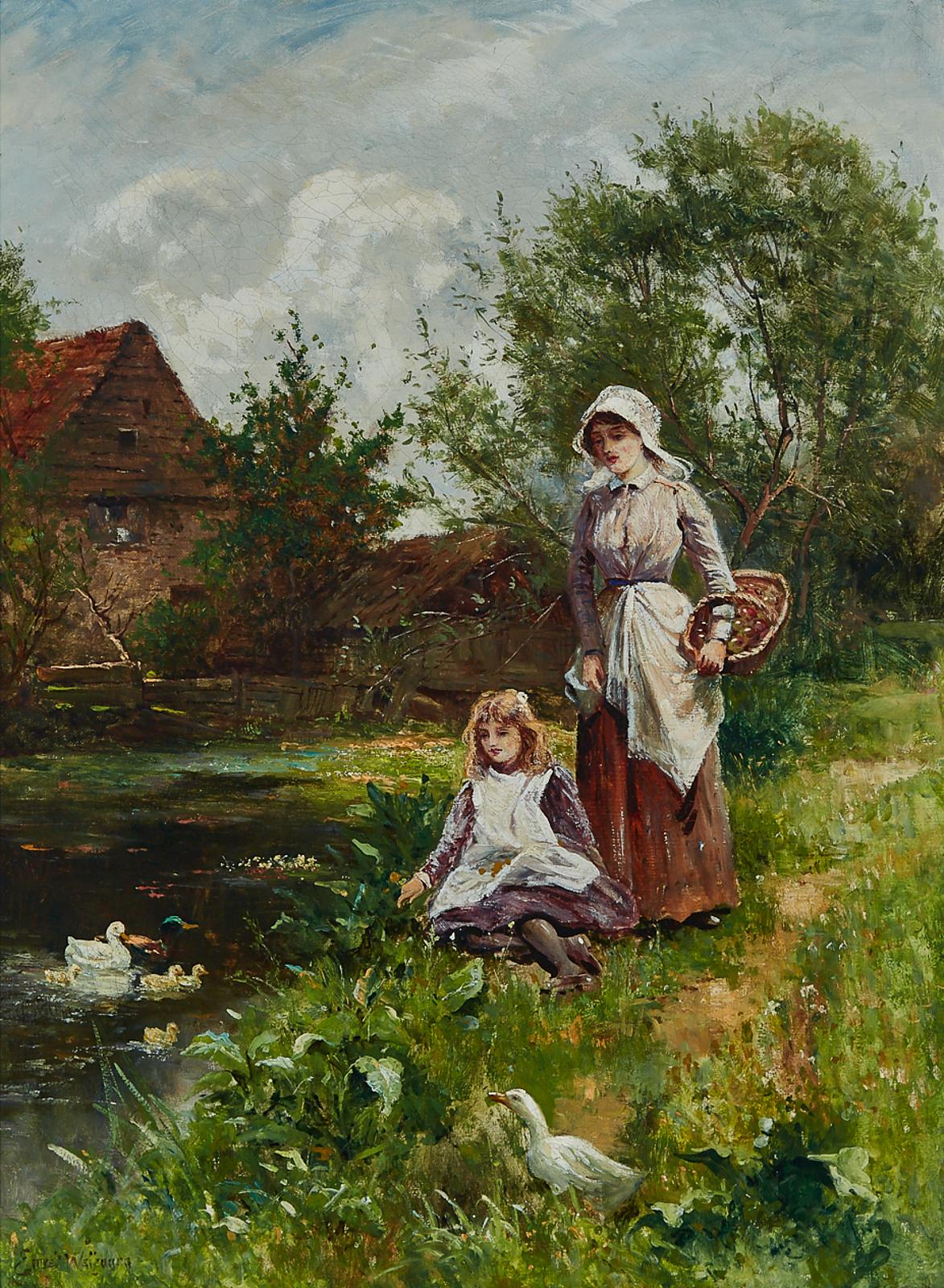 Ernest Charles Walbourn (1872-1927) - Feeding The Ducks