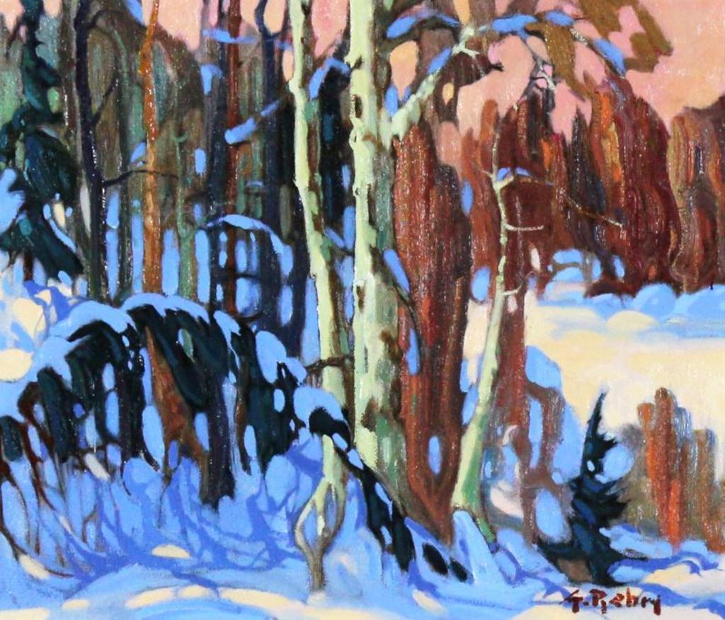 Gaston Rebry (1933-2007) - Hiver Au Bord De La Riviere; 1994