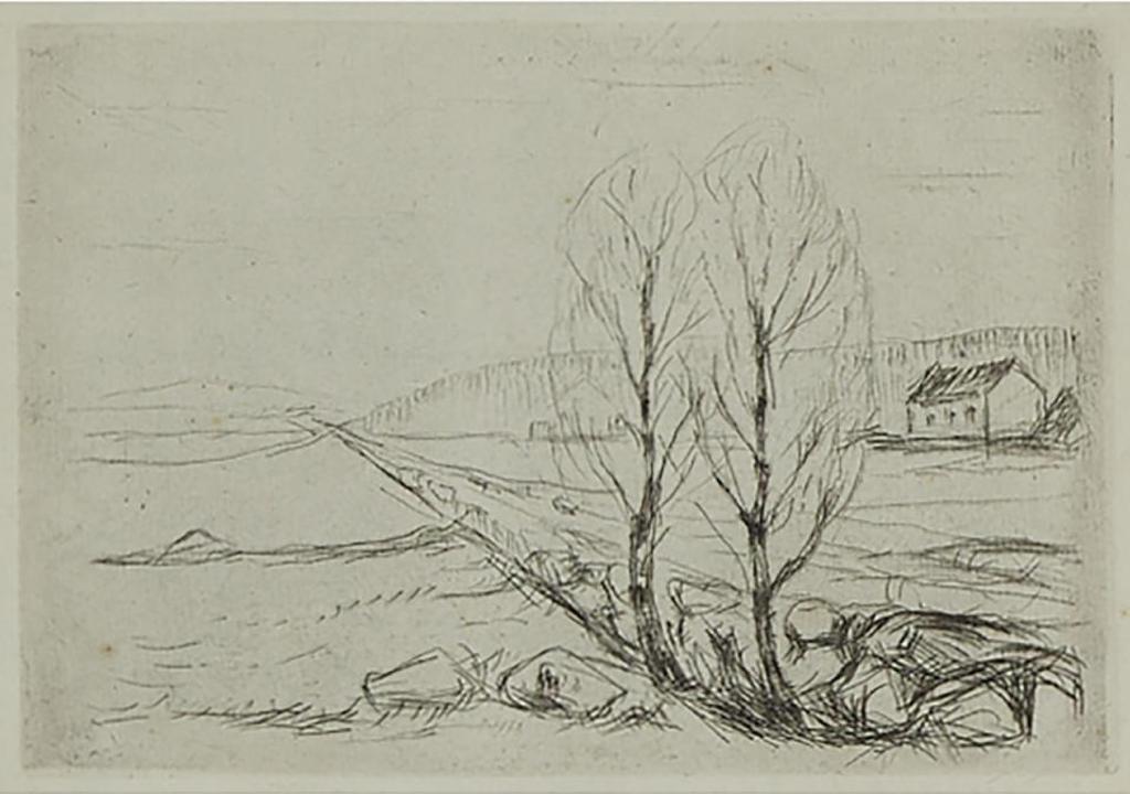 Edvard Munch (1863-1944) - Norwegische Landschaft (Norsk Landskap) (From Die Kunst Des Radierens), Final State, 1908 [schiefler, 268]