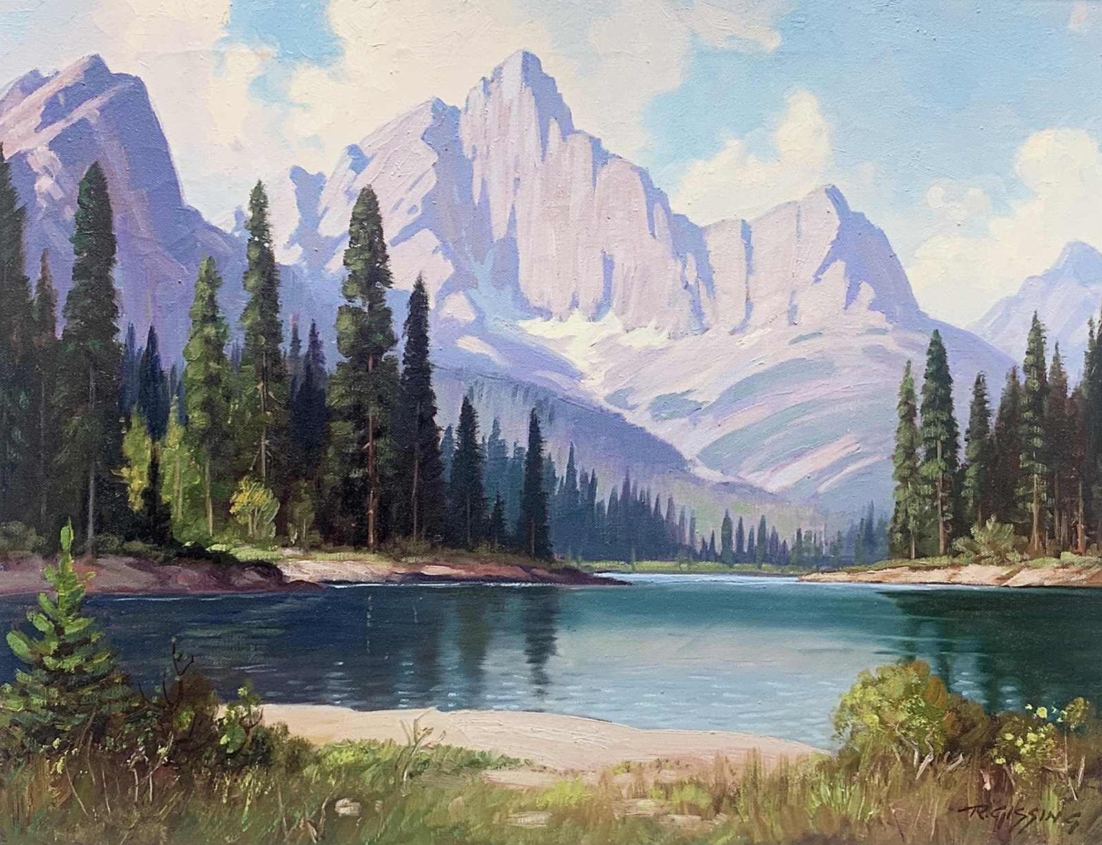 Roland Gissing (1895-1967) - Lake Minnewanka; 1959